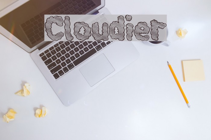 Cloudier Font examples