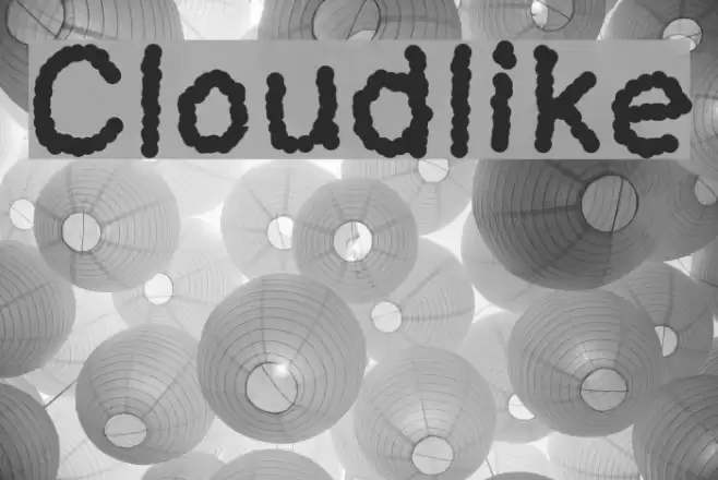 Cloudlike Font examples