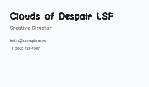 Clouds of Despair LSF Business Card