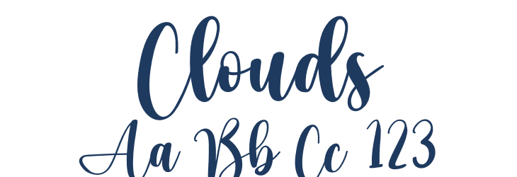 Clouds Font Preview