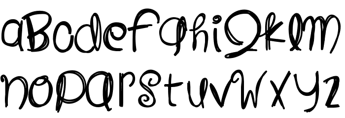 CloudsAndBlue Font LOWERCASE
