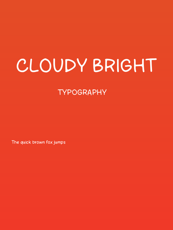 Cloudy Bright Poster