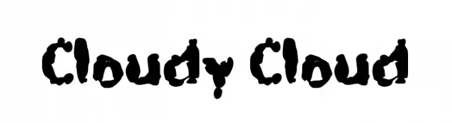 Cloudy Cloud  font caratteri gratis