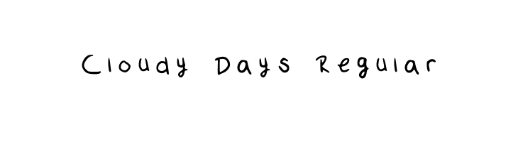 Cloudy Days Regular  Free Fonts Download