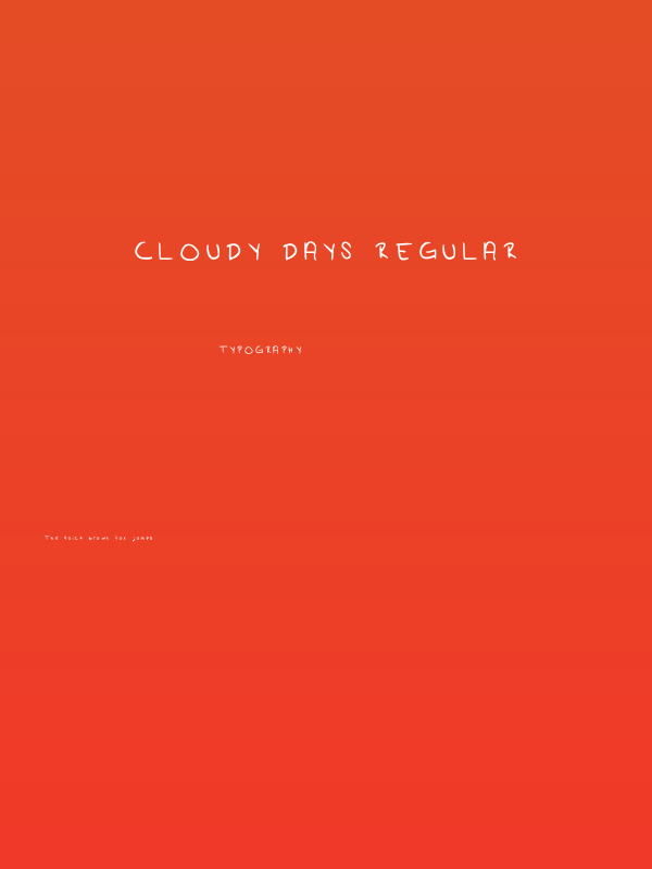 Cloudy Days Regular Poster