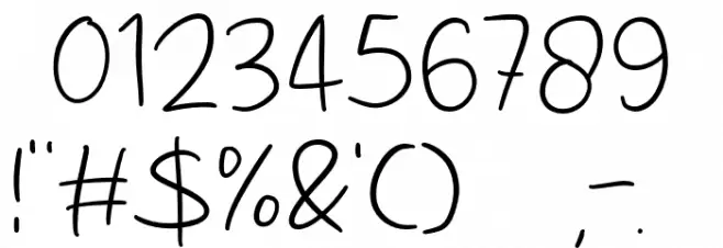 Cloudy Eraser Font OTHER CHARS