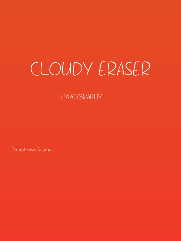 Cloudy Eraser Poster