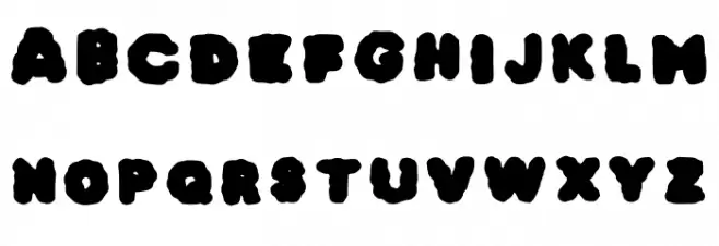 Cloudy Heheh Regular Caratteri MAIUSCOLE