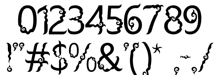 Cloudy Mega Regular Font OTHER CHARS