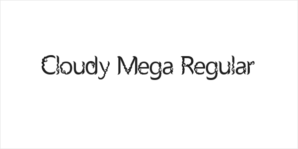 Cloudy Mega Regular Logo