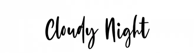 Cloudy Night  font caratteri gratis