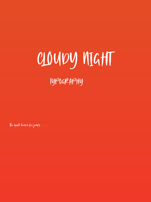 Cloudy Night Poster