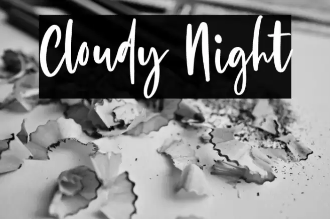 Cloudy Night Font examples