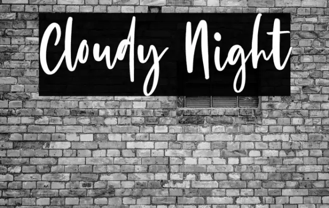 Cloudy Night Font examples