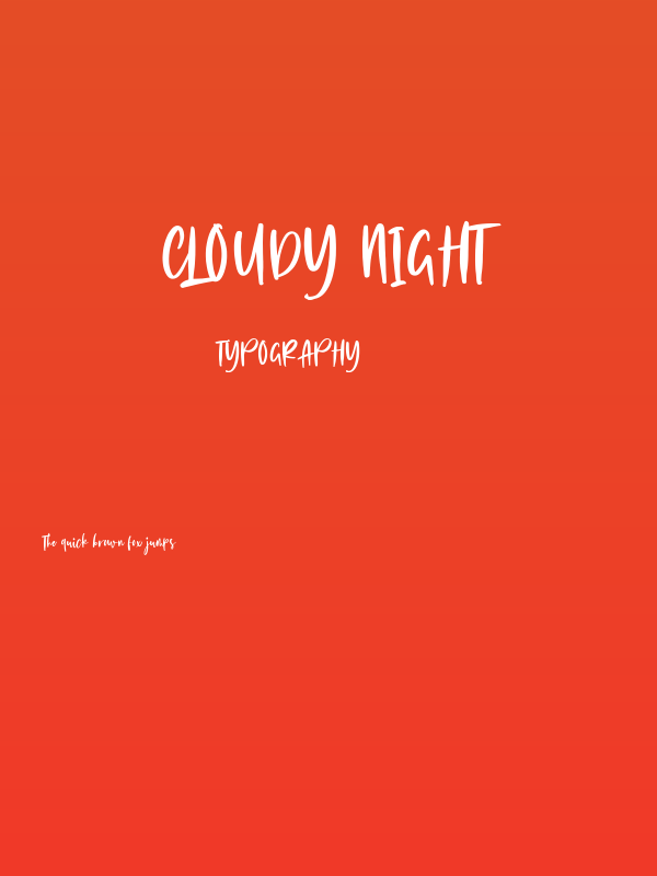 Cloudy Night Poster