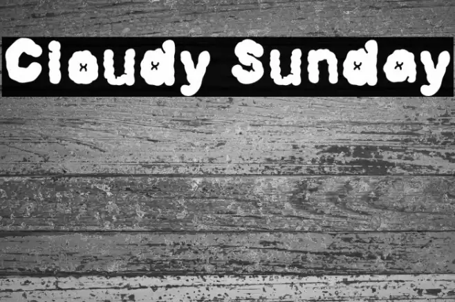 Cloudy Sunday خط examples