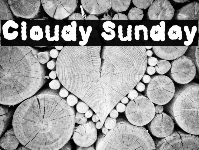 Cloudy Sunday خط examples
