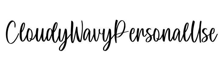 Cloudy Wavy Personal Use  font caratteri gratis