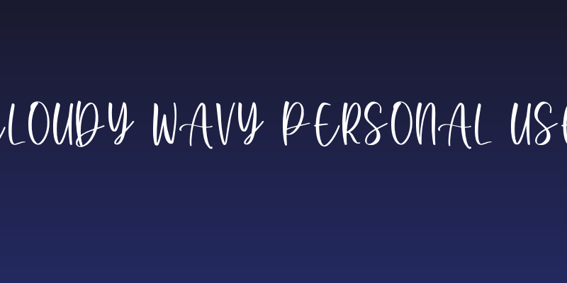 Cloudy Wavy Personal Use Social Header