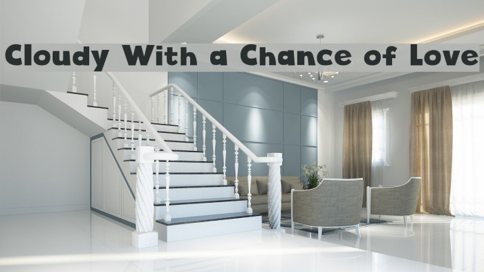 Cloudy With a Chance of Love Font examples