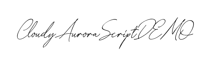 CloudyAuroraScriptDEMO  免费字体下载