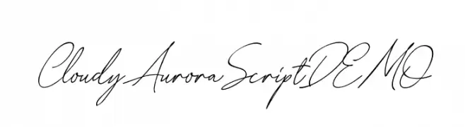 CloudyAuroraScriptDEMO  Fuentes Gratis Descargar