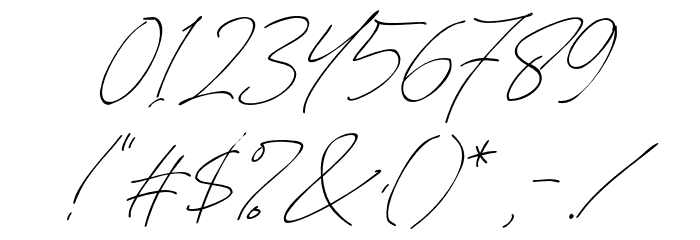 CloudyAuroraScriptDEMO Font OTHER CHARS