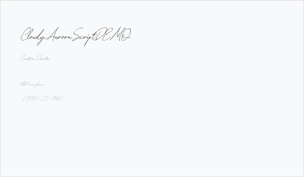 CloudyAuroraScriptDEMO Business Card