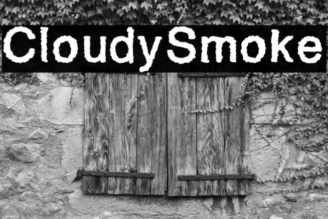 CloudySmoke Font examples