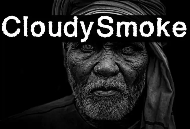 CloudySmoke Font examples