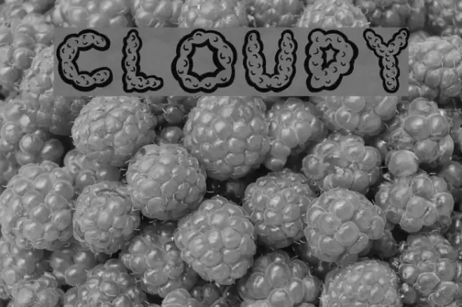 Cloudy Font examples
