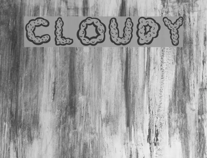 Cloudy Font examples