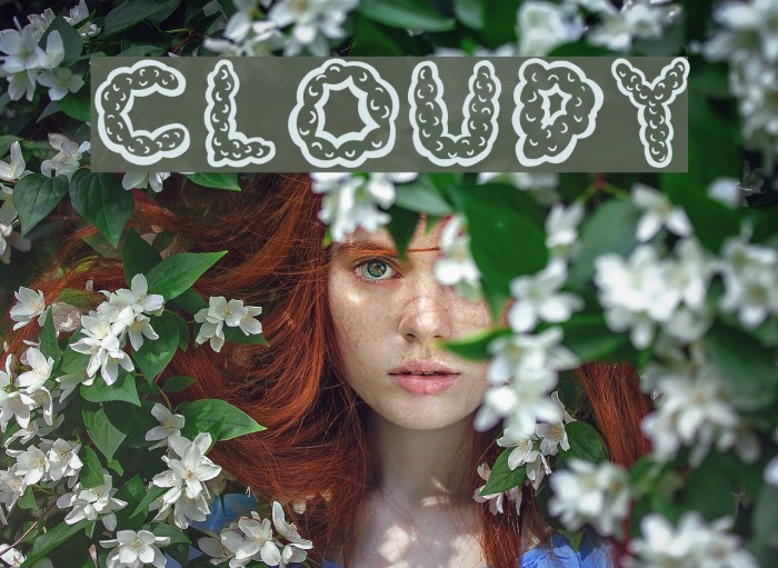 Cloudy Font examples