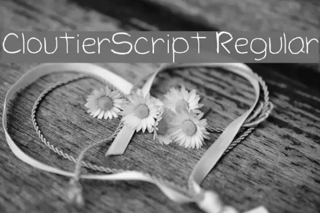 CloutierScript Regular خط examples