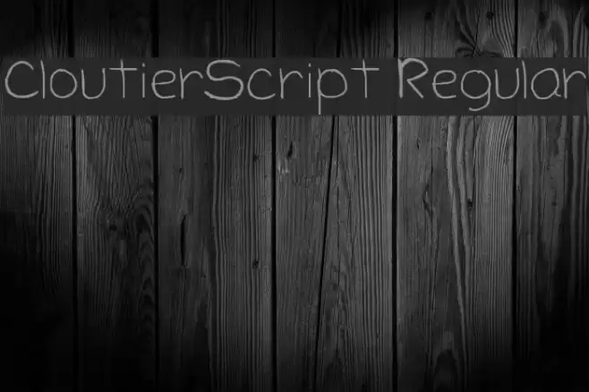 CloutierScript Regular خط examples
