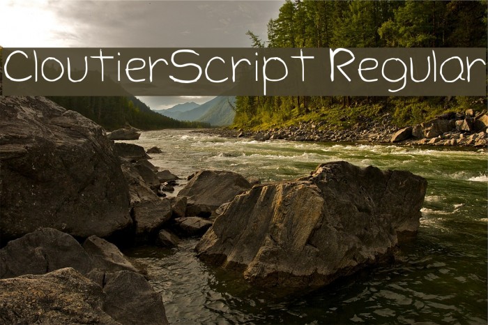 CloutierScript Regular Font examples