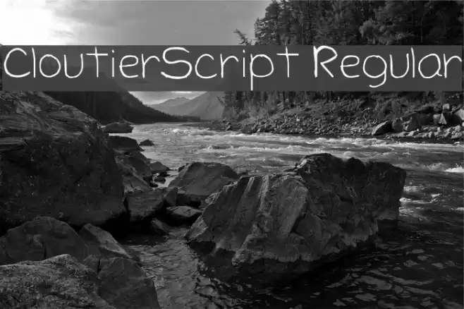 CloutierScript Regular خط examples