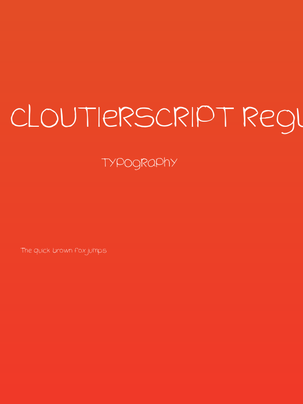 CloutierScript Regular Poster
