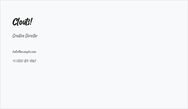 Clouts! Business Card