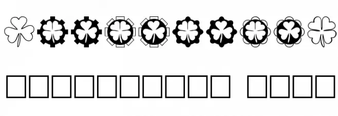 Clover Things Font OTHER CHARS