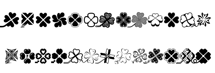 Cloverz Caratteri MAIUSCOLE