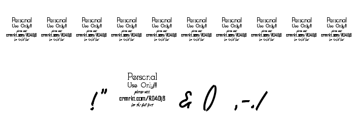 Clovvo Personal Use Regular Font OTHER CHARS