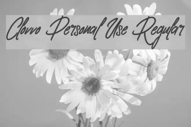 Clovvo Personal Use Regular Font examples