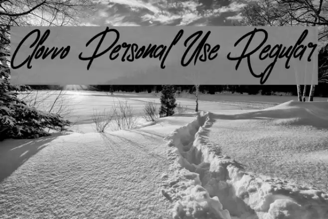 Clovvo Personal Use Regular Font examples