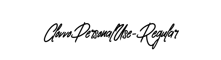 ClovvoPersonalUse-Regular  font caratteri gratis