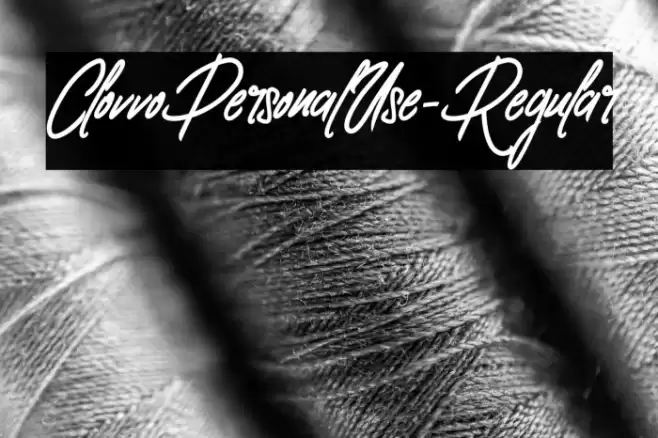 ClovvoPersonalUse-Regular Font examples