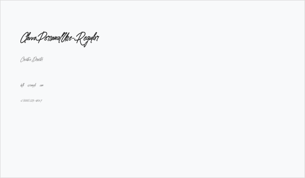 ClovvoPersonalUse-Regular Business Card