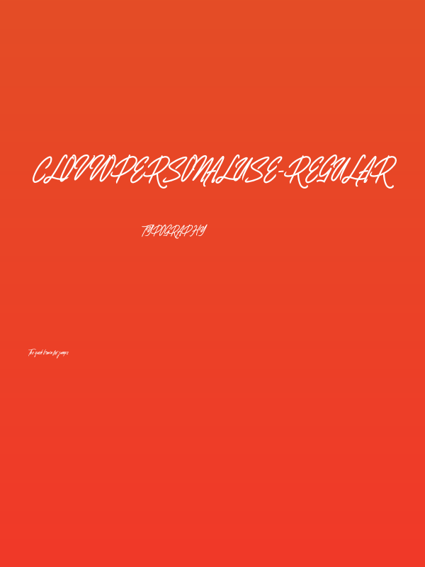 ClovvoPersonalUse-Regular Poster