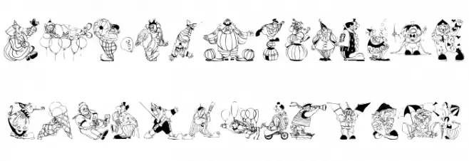 Clownish خط أحرف صغيرة