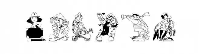 Clowns  Frei Schriftart Herunterladen